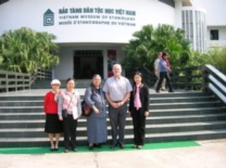 Peter and Maritza Macdonald with the staff from the Hanoi Museum of Ethnography